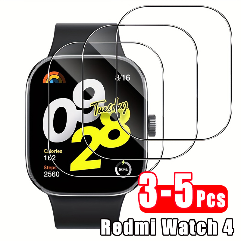 Watch Face Protector - Xiaomi Redmi Watch4 용 3-5Pcs 프리미엄