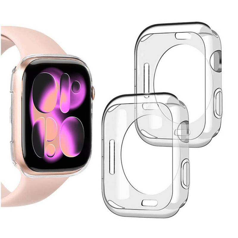 Smartwatch Band Accessories - 애플워치용 실리콘 케이스 49mm 42/46/44/45/41/40mm 스크린