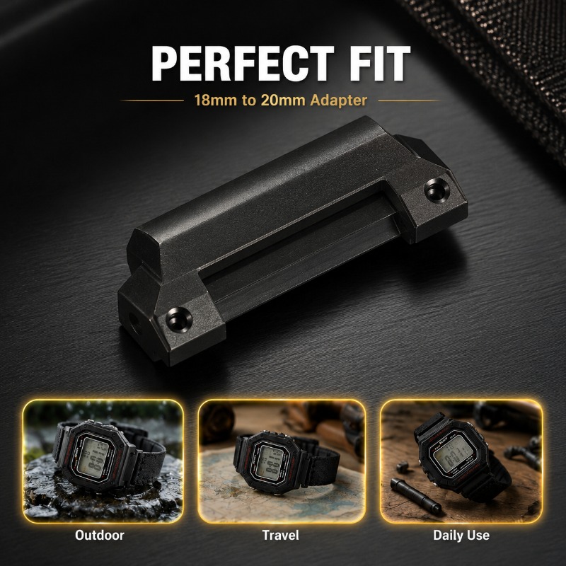 Watch Band Connector - 유니버설 18mm ~ 20mm 레이즈드 헤드