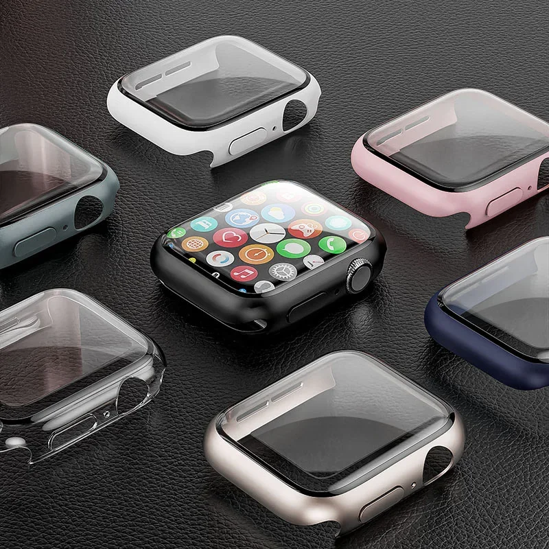 강화유리+커버 애플워치 케이스 45mm 44mm 42m - Smartwatch Band Accessories 리뷰 및 가격