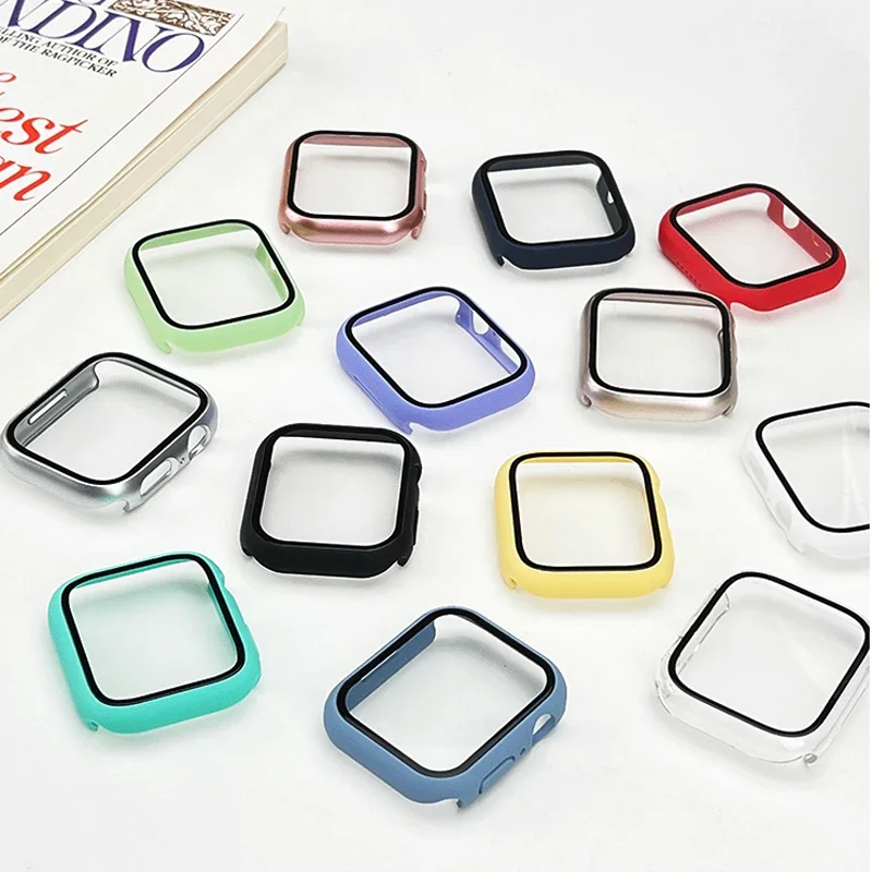 강화유리+커버 애플워치 케이스 45mm 44mm 42m - Smartwatch Band Accessories 리뷰 및 가격