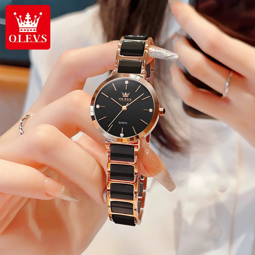 OLEVS 여성 시계 5877 고급스러운 우아한 쿼츠  - Accessories With Watch 리뷰 및 가격
