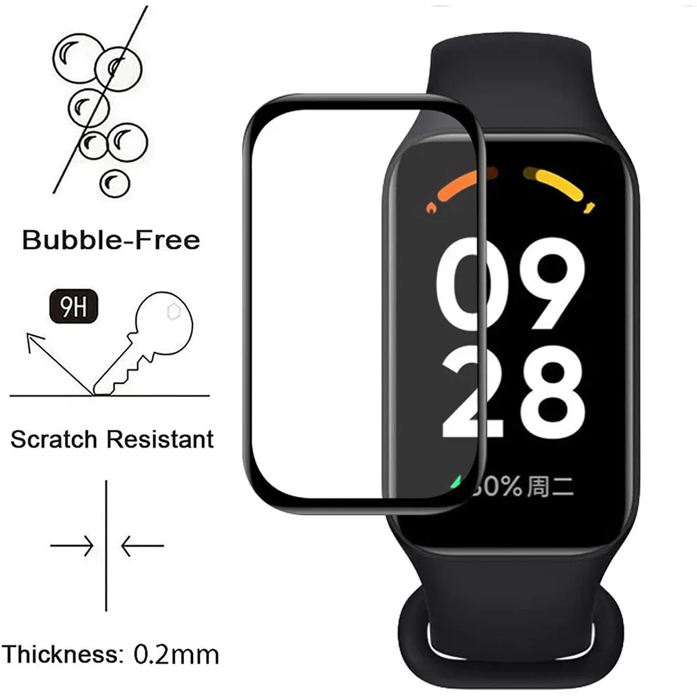 Redmi Band 2 용 1-3pcs 3D 복합 필름 - Smartwatch Band Accessories 리뷰 및 가격