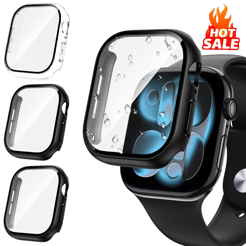 3pcs 유리 + 커버 애플 워치 케이스 46-42-4 - Smartwatch Band Accessories 리뷰 및 가격