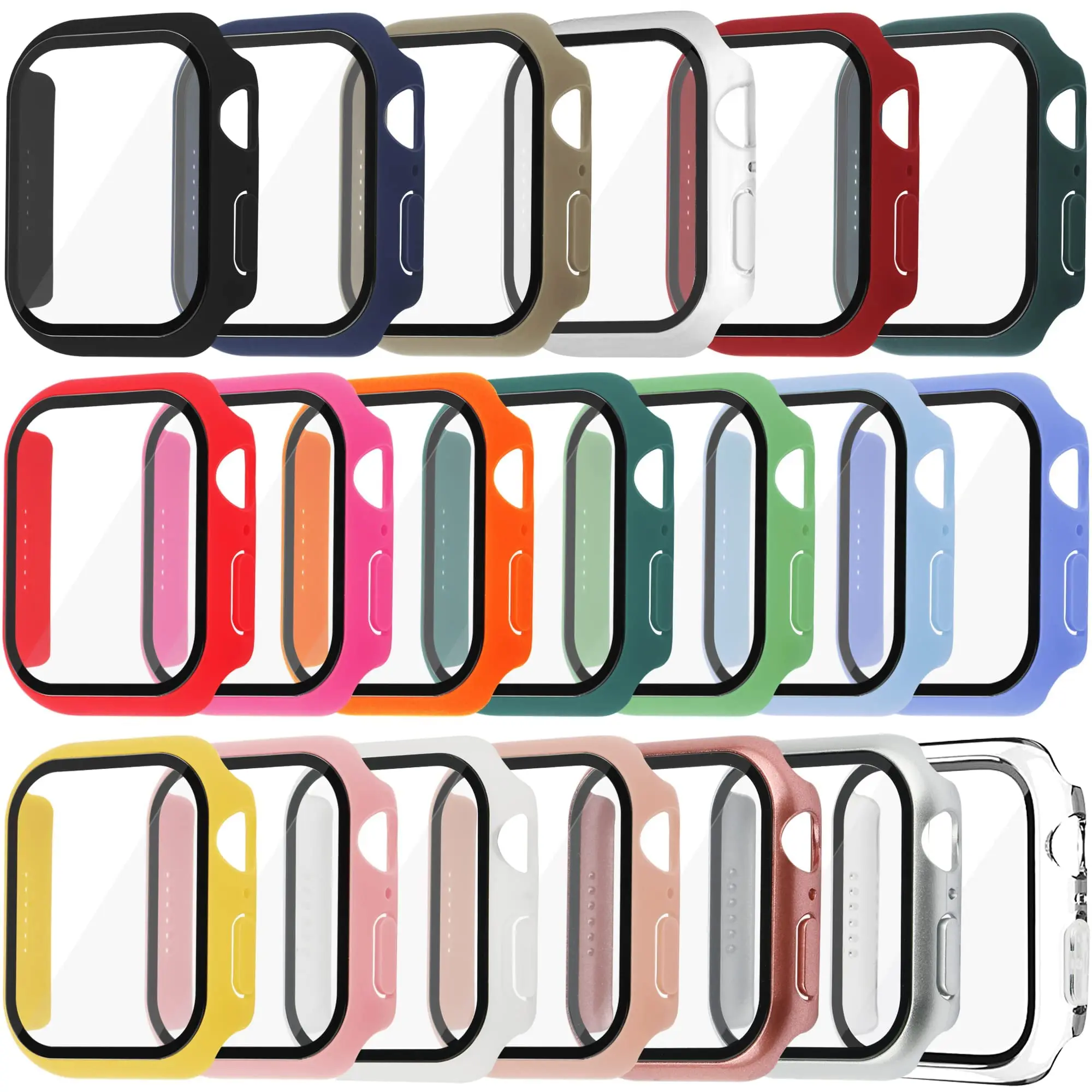 애플 워치 케이스용 강화 유리 및 커버, 화면 보호대, - Smartwatch Band Accessories 리뷰 및 가격