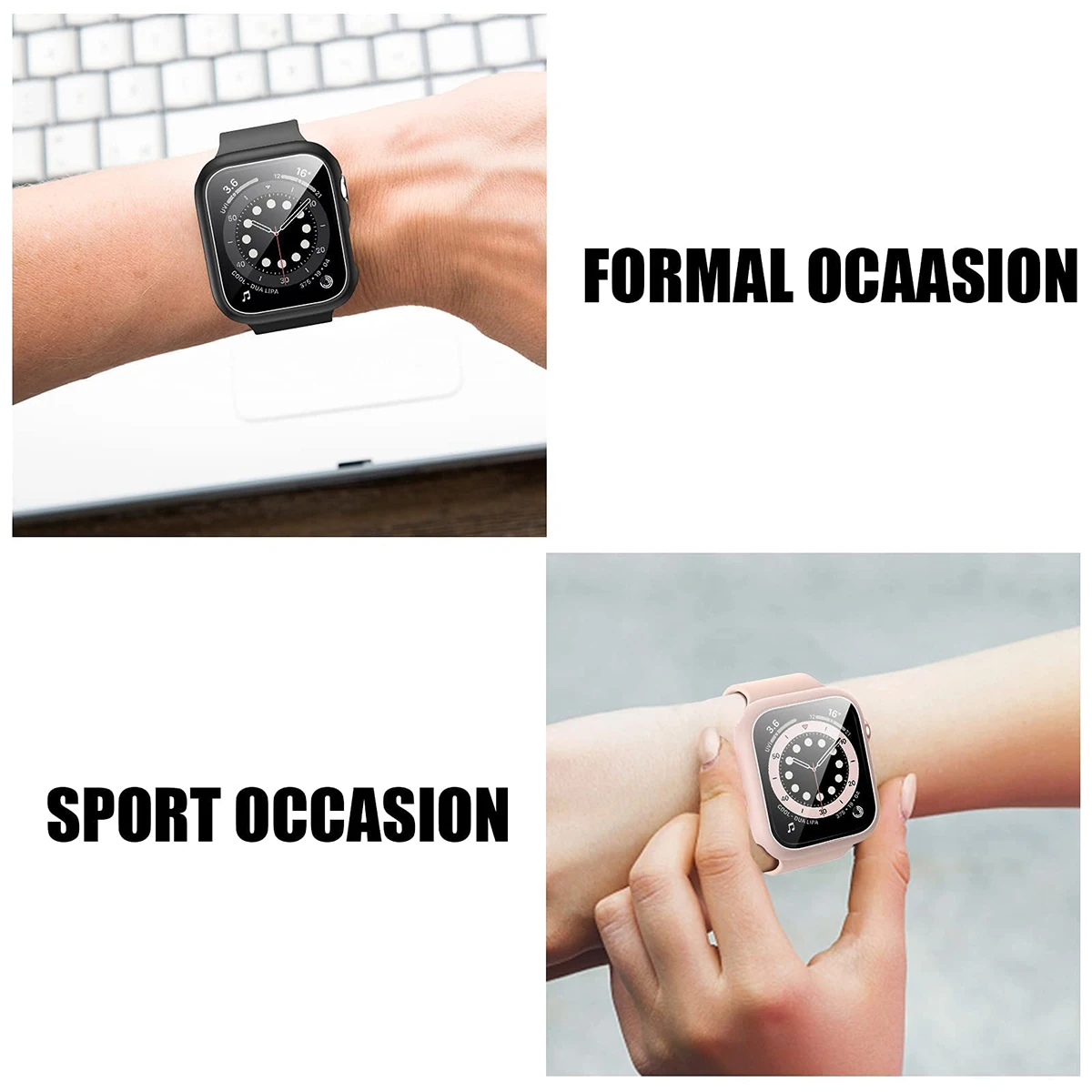 애플 워치 케이스용 강화 유리 및 커버, 화면 보호대, - Smartwatch Band Accessories 리뷰 및 가격