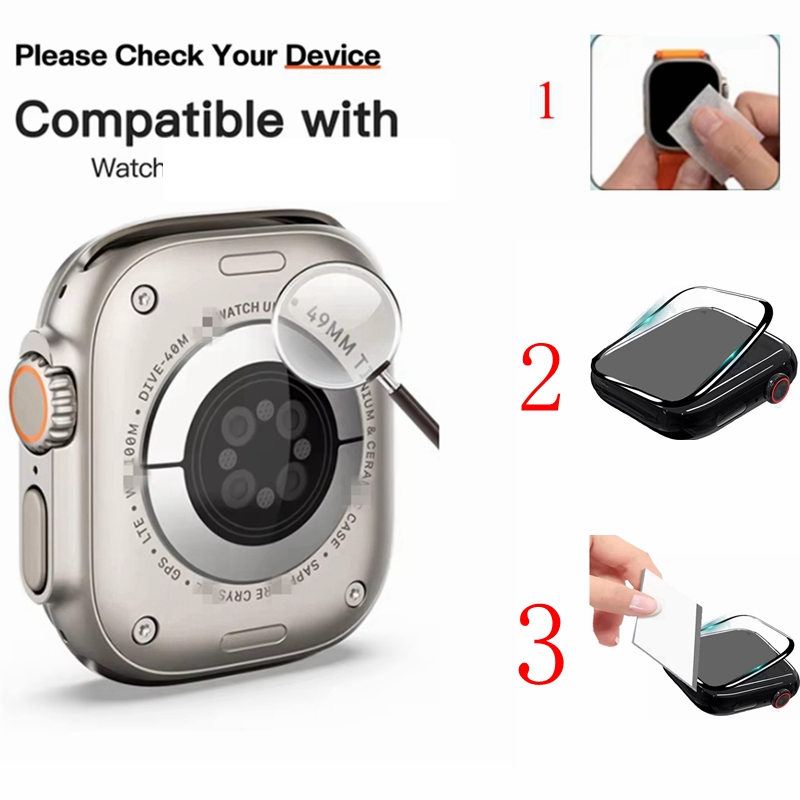 3개의 스크린 보호 필름+1개의 애플워치 케이스 커버  - Smartwatch Band Accessories 리뷰 및 가격