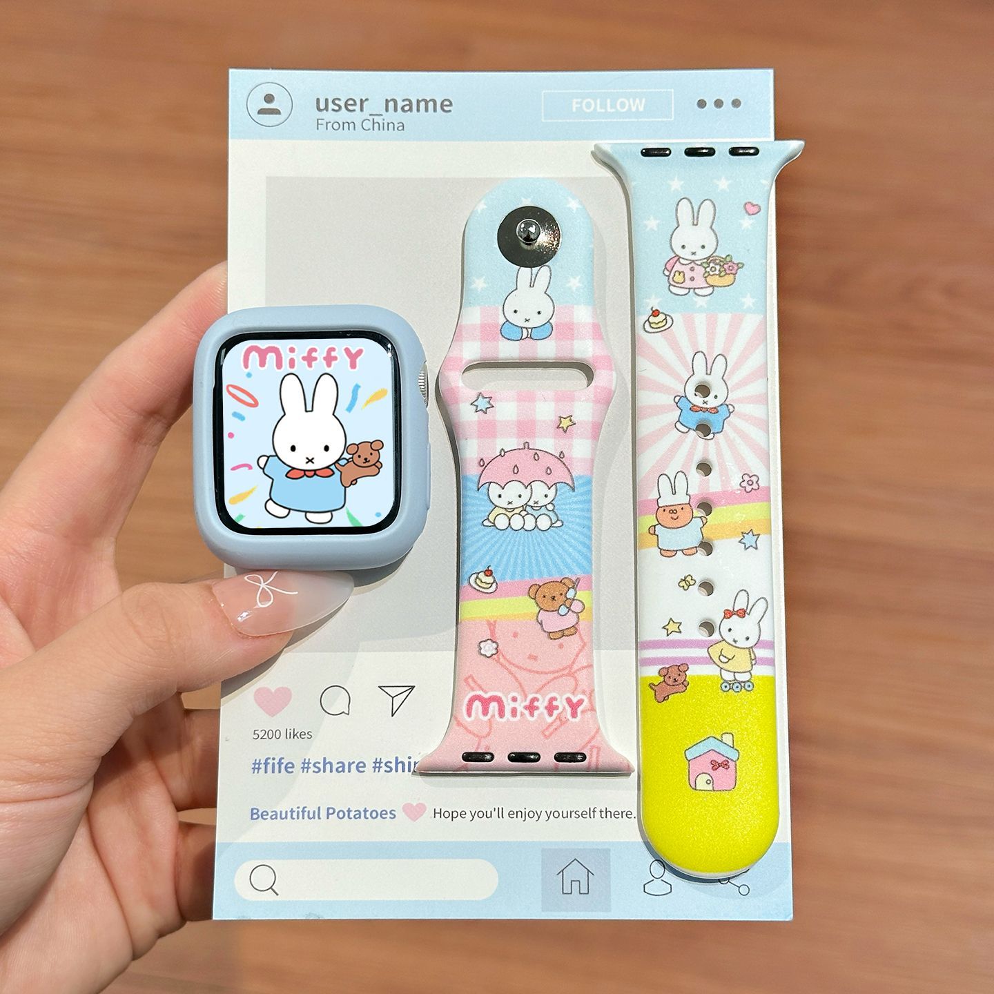 도파민 컬러 미피 실리콘 시계 밴드 소녀들을 위한 귀여 - Apple Smartwatch Accessories 리뷰 및 가격