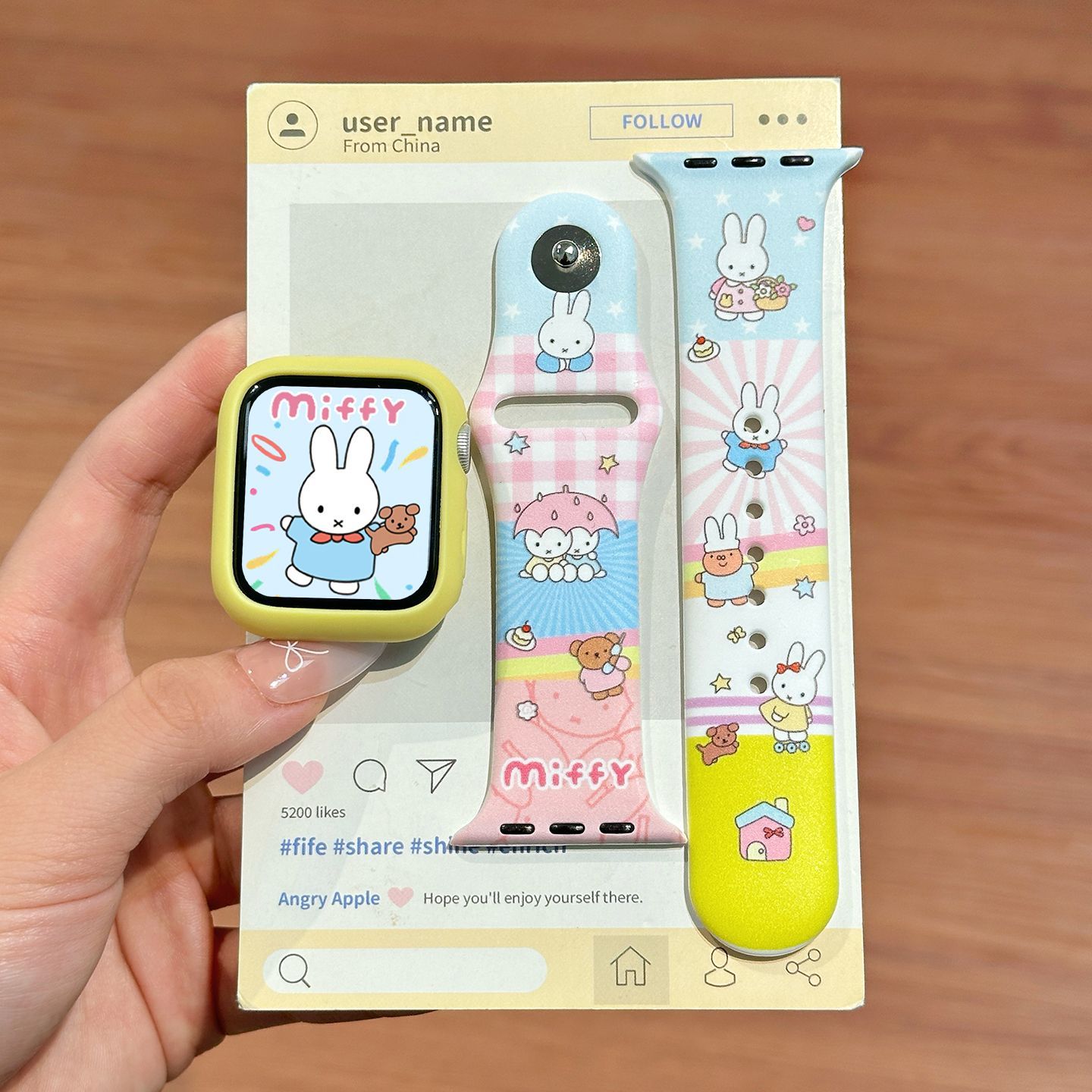 도파민 컬러 미피 실리콘 시계 밴드 소녀들을 위한 귀여 - Apple Smartwatch Accessories 리뷰 및 가격