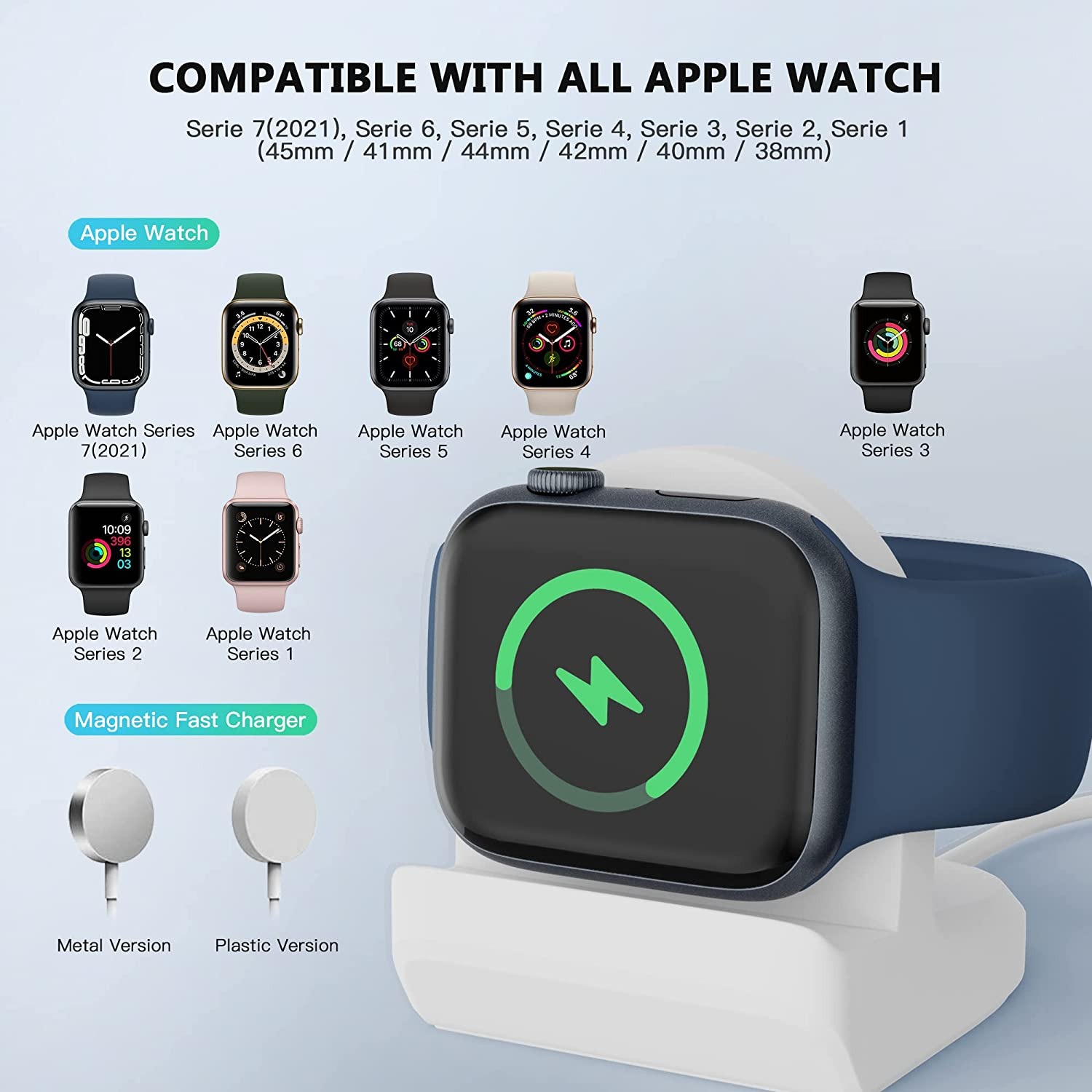 Apple Watch Serie 7 6 5 4 3 21 - Watch Charging Dock 리뷰 및 가격