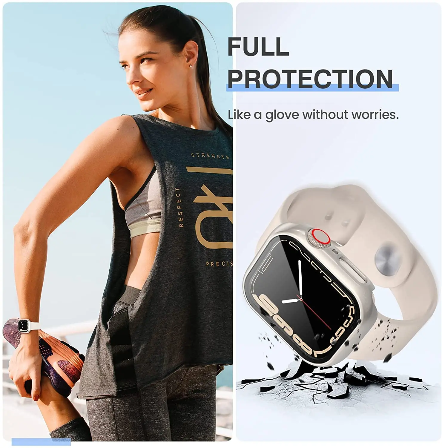 애플워치 강화유리 커버 3팩 (9, 8, 7, 6, 5 - Smartwatch Band Accessories 리뷰 및 가격