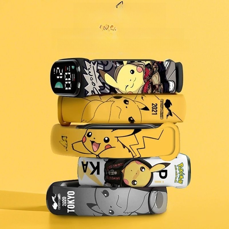 포켓몬 만화 패턴 디지털 시계 학생용 야광 방수 스포츠 - Accessories With Watch 리뷰 및 가격