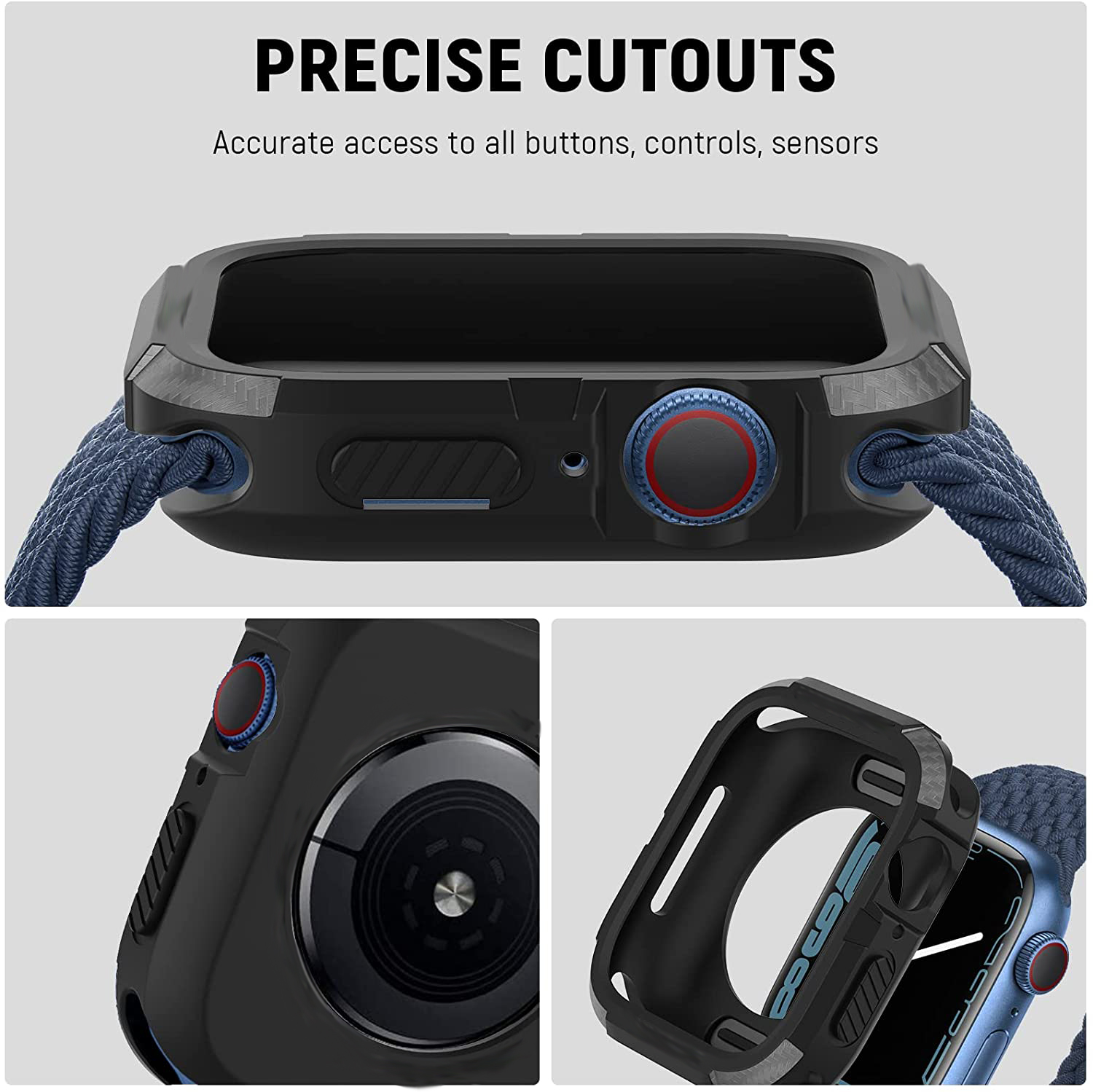Apple Watch 케이스 용 견고한 커버 44mm  - Smartwatch Band Accessories 리뷰 및 가격